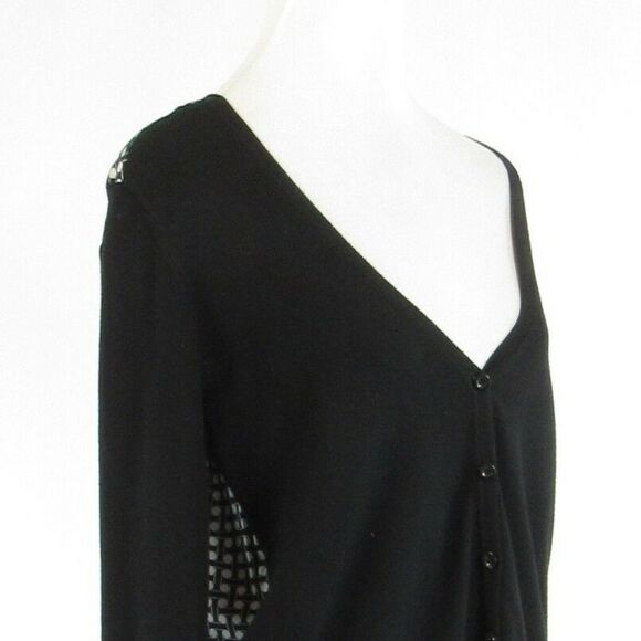 Isaac Mizrahi black cotton blouse L - Picture 4 of 8